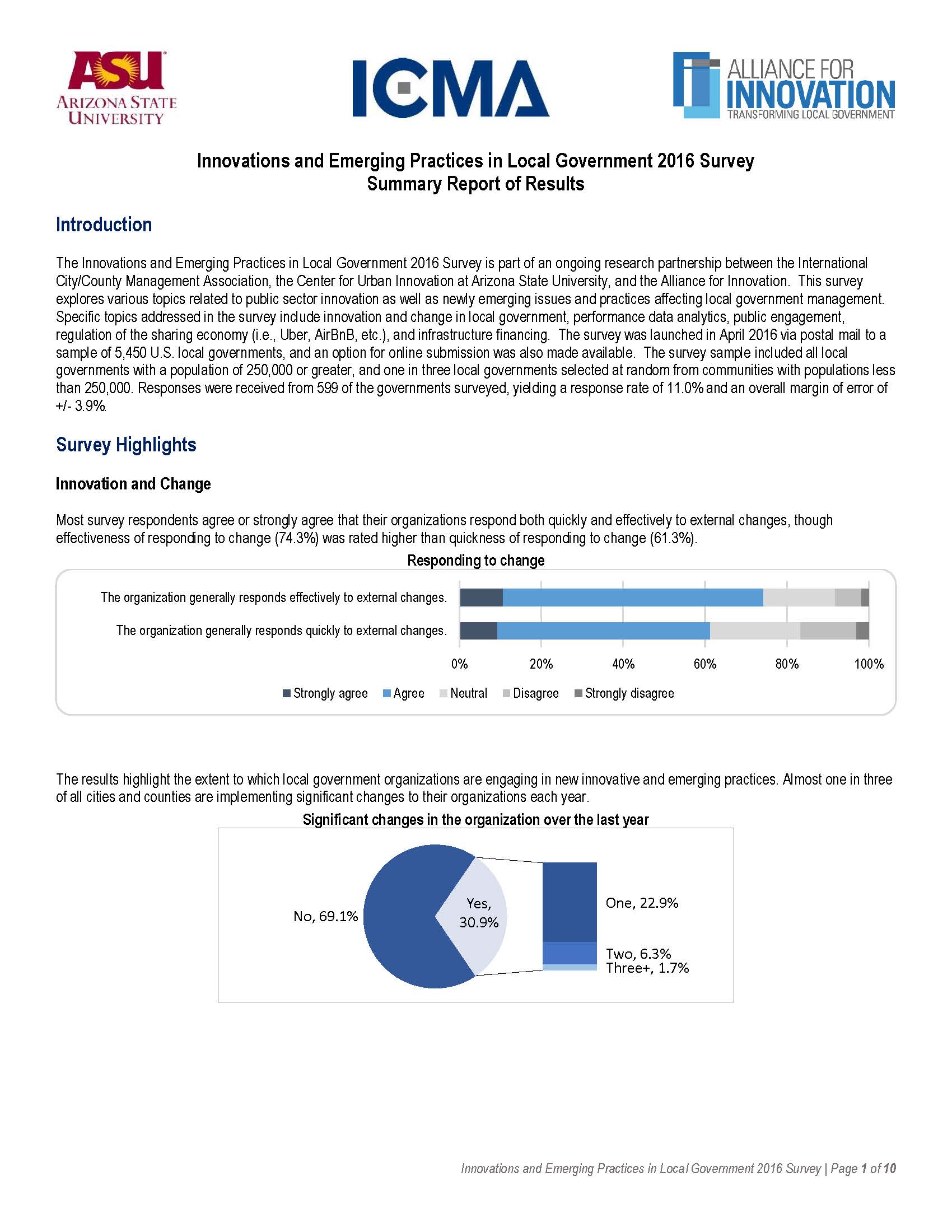 Innovations and Emerging Practices in Local Government 2016 Survey Dataset